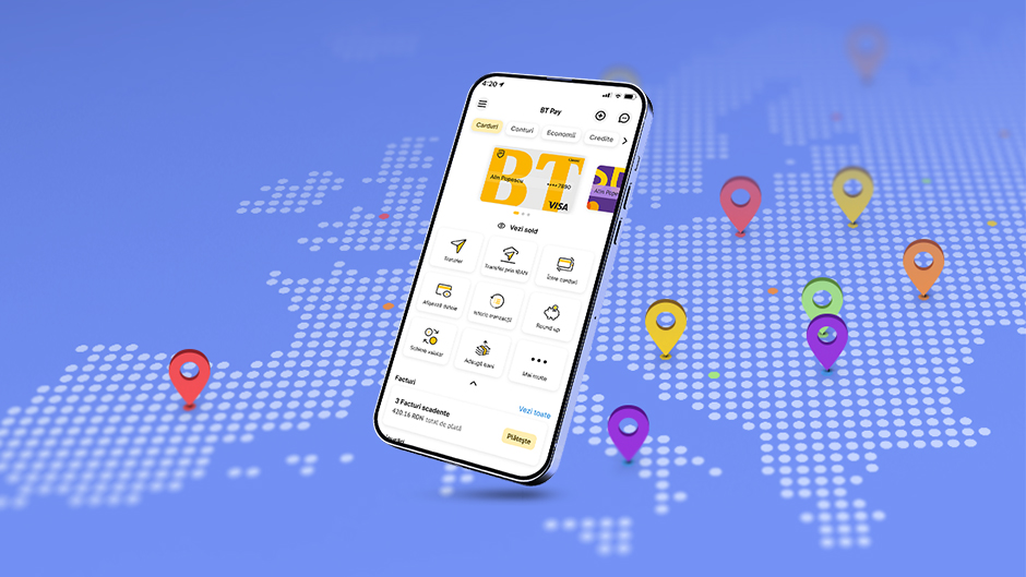 5% cashback for Romanians living abroad who open an account with BT through the BT Pay app